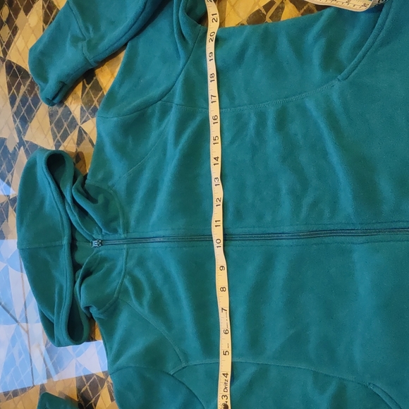 Z by Zella Hooded Polar Fleece Zip Front Jacket Size Large - Picture 8 of 11